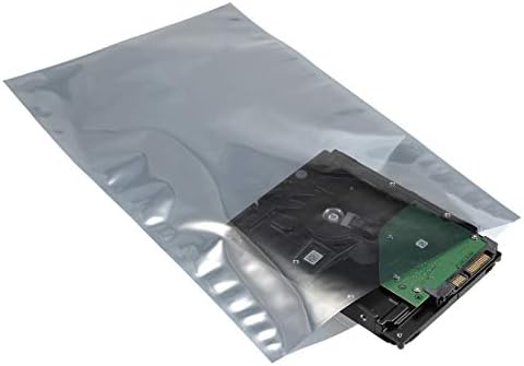Saco de blindagem de blindagem antistática uxcell, bolsa anti -estática aberta para dispositivos eletrônicos, 8x13 polegadas, 10 pcs