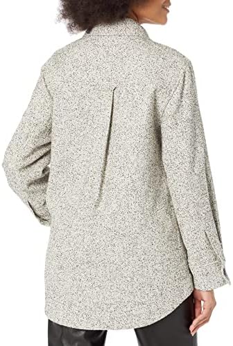 Clube Monaco feminino tweed camisa de camisa