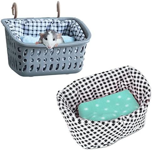 JWSHANG RAT HAMMOCK SUSPELING Basket Bed e um tapete de ninho removível substituível