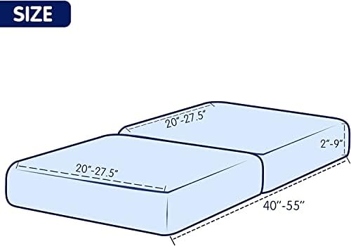 Subrtex Stretch Couch Cushion Covers Slipcover Slipcover de assento para 1-2-3 dos marentos Substituição com fundo elástico