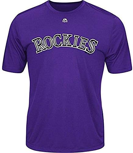 T-shirt de marca de palavra grande e alta do Colorado Rockies Men Rockies