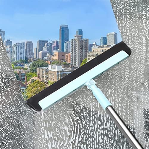 Limpador de squeegee de janela Zerodeko, com alça longa ajustável, raspador de escova de piso de 180 ° Rascateador