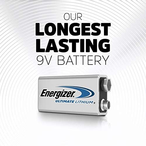 Baterias Energizer 9V, lítio final, versão original, 2 contagem