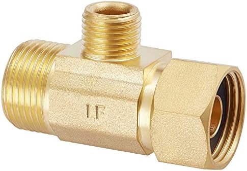 Pronese 1 pacote de latão sem chumbo, parque de ângulo Add-a-tee válvula, abastecimento de água dividido, 1/2 Compx1/2 Compx1/4 Comp 3 Ways Adapter ou Tee Connector com uma fita de vedação