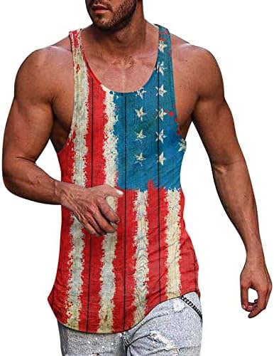 Camisas de treino masculino Men Summer Independence Day Colet Grande Tamanho Grande