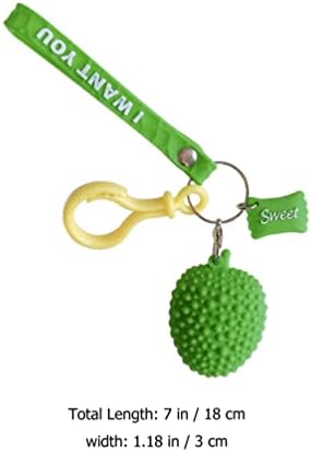 DIDISEAON Decoração de carro Decoração de carro e lírios Keychain Hawaiian Summer Fruit Keychains Tropical Fruit Key Ringue bolsa pendente carm de carm de carmo pendurado Orname