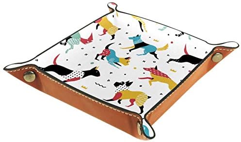 Lorvies Dogs and Cats Pattern Bandey Bandeja Caixa de Armazenamento Cubas Cobertador Recipientes para Office Home