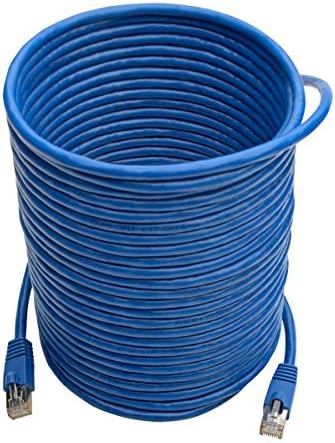 Tripp Lite CAT6A 10G Ethernet Cabo, cabo de rede de rede STP moldado sem pressa, azul, 35 pés / 10,6 metros, garantia do fabricante