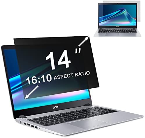 Zoegaa Filtro de tela de privacidade de laptop de 17,3 polegadas para a tela de 16: 9 Widescreen 15,1 x8.5 - Laptop Screen Shield e protetor de tela anti -Blue Anti Blue Anti.