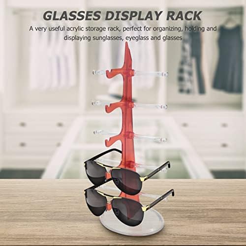 Os óculos míopes de cabilock se aproximam dos óculos de acrílico exibem óculos de óculos de sol vermelho Organizador de óculos