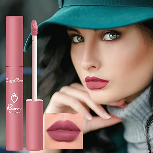 1pc Lipstick Matte Velvet Lip Gloss Sweet Lip Natural Glaz, Crie maquiagem perfeita