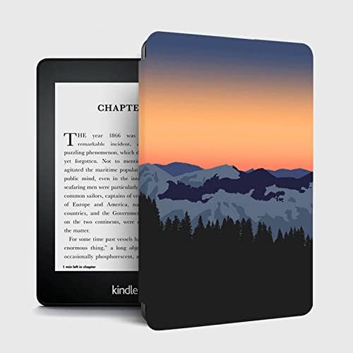 Caso para Kindle, caso para Kindle Touch 2014 Ereader Slim Protective Cover Smart Case - Snow Mountain e Sunset
