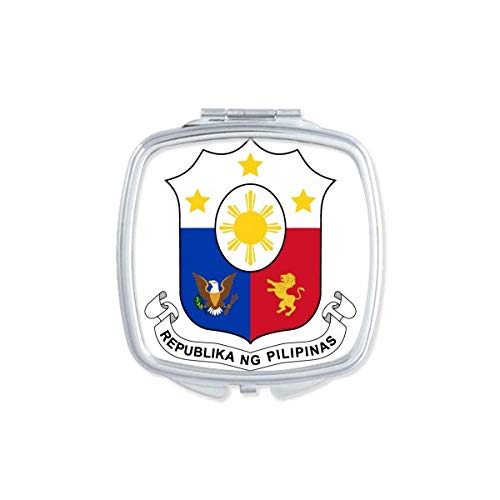 Filipinas Ásia Nacional emblema espelho portátil composição de bolso portátil Vidro de dupla face