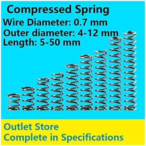 As molas de compressão são adequadas para a maioria dos reparos I Tamanho da mola de compressão Diâmetro da mola de mola de mola