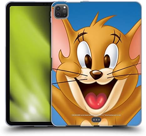 Os projetos de capa principal licenciados oficialmente Tom e Jerry Jerry Full Face Soft Gel Case compatível com Apple iPad Pro