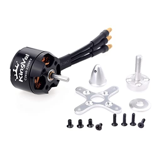 Substituição Kingval 2830 2200kV Motor sem escova com kit de parafuso compatível com aeronaves de planador de asa fixo RC