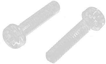 Aexit m4 x pregos, parafusos e prendedores de 18 mm de policarbonato transparente de cabeça redonda cruzamento de parafusos Phillips