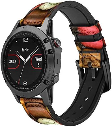 CA0009 Macarons Leather Smart Watch Band Strap para Garmin Vivoactive 4S Vivomove Tamanho 3s