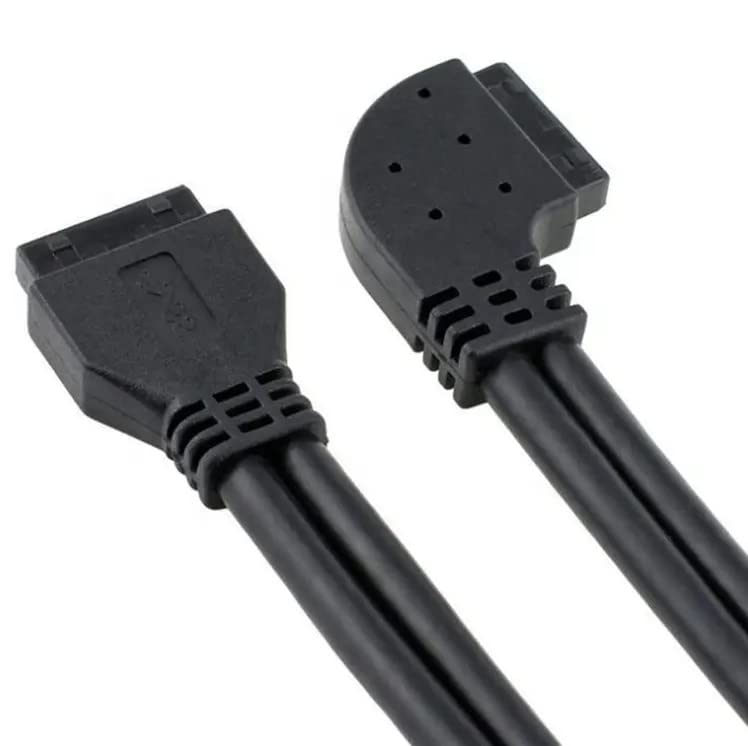 Cabos Micro SATA deixados angulares de 90 graus USB 3.0 Cabo de extensão da placa -mãe