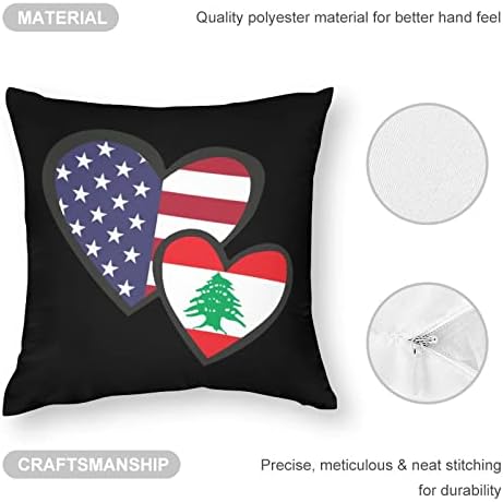 Corações interligadas corações americanos bandeira do Líbano