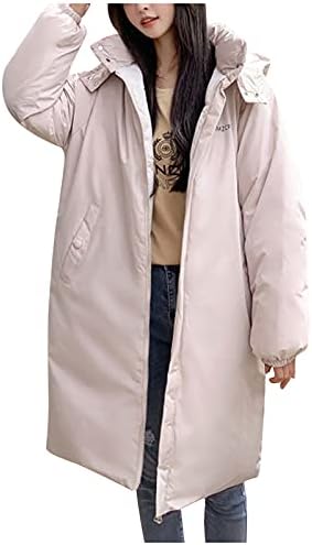 Casaco casaco que quente aparado com algodão artificial acolchoado de jaquetas quentes longas para mulheres