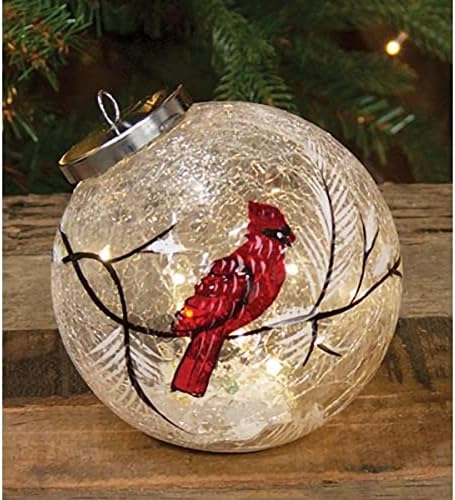 CWI Gifts Christmas Cardinal Red Cardinal Bola Bola Ornamento Decoração de Árvores de Férias, Coleção Home