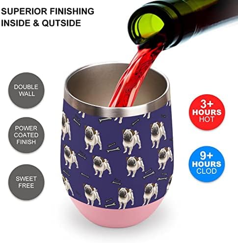 Engraçado Puppy Puppy Dogs Tumbler Cup de vácuo Copa isolada de aço inoxidável Travel Bottion Caneca 12 oz com tampa