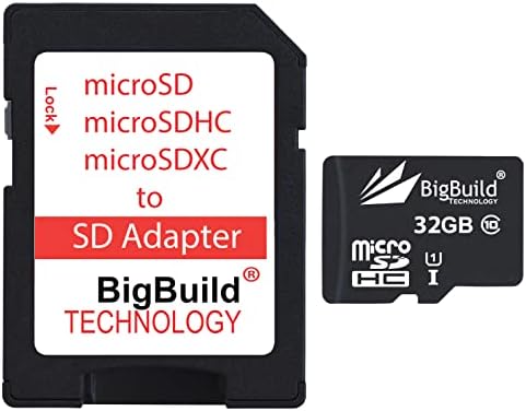 Tecnologia BigBuild 32 GB Ultra Fast 80MB/S MicrosDHC Card para Samsung Galaxy Note10 Lite, Note10+, Note20 Ultra, Note9