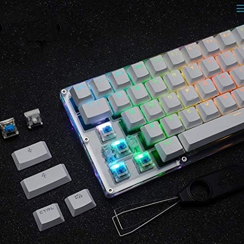 Teclado mecânico de jogos mecânicos lmmddp 87 teclado mecânico do computador USB Switches equivalentes azuis com fio para