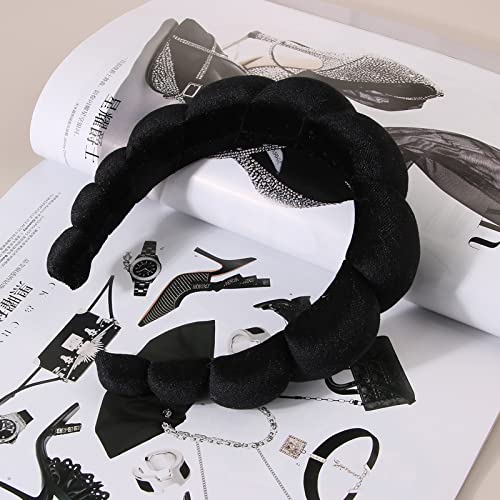 Spa scrand scrunchies de faixa para a cabeça Scruncies de cabelo Skincare Farda da cabeça para mulheres maquiagem bandana -de -cabeça fofo fogueira twisted Bubble Bandada de cabeça facial Faixa de cabelo para lavar o rosto da pele do rosto Spa chuveiro