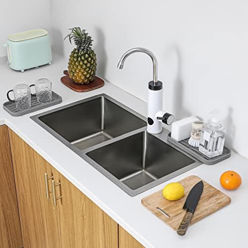 Micoyang Silicone Kitchen Sink organiza bandeja e tapete de secagem de pratos para uso múltiplo