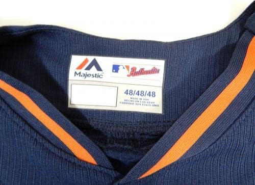 2014-15 Houston Astros Paul Runge 84 Game usou Jersey da Marinha 48 DP23886 - Jogo usou camisas MLB