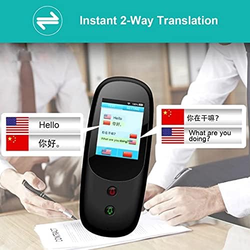 WYYDFDC Smart Language Voice Translator Dispositivo com tela sensível ao toque de 3,1 polegadas 51 idiomas suportam tradução fotográfica hotspot