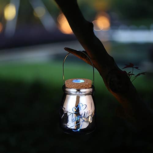 Solustre 1pc Vidro de madeira Plug Wishing Bottle Light Night Jar Light Birthday Gift