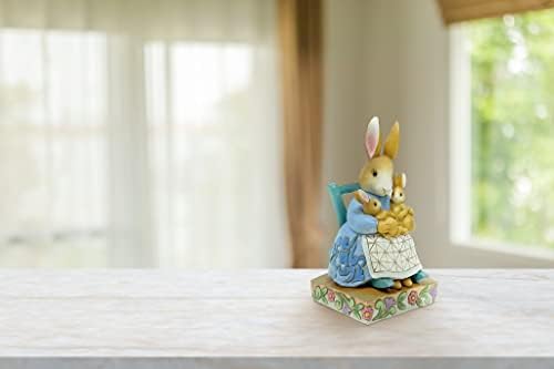 Pacote Jim Shore Beatrix Potter de 4 Primavera 2023 estatuetas: 6012486 Peter Rabbit Benjamin Bunny Storybook, 6012487 Cartas de correspondência, 6012488 Sra. Rabbit com coelhos, 6012489 Strawberries