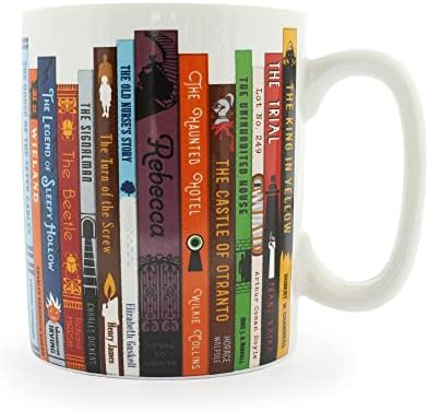 Gengibre raposa - contos arrepiantes chá ou caneca de café. Presentes para amantes de livros e escritores para amantes de livros.