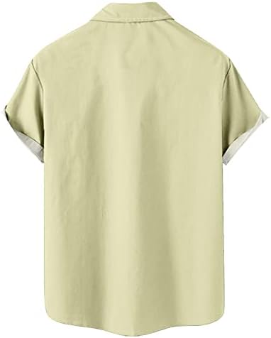 Camisa de natal dsodan para homens relaxamento havaiano ajuste manga curta Button Down Down Camisetas Papai Noel Rena