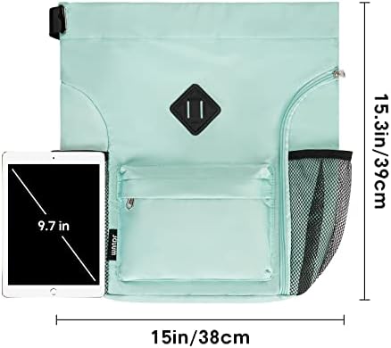 Wandf Prawtring Backpack Sports Gym Bag com compartimento de sapatos, backpack de cordas resistente à água Cinch para