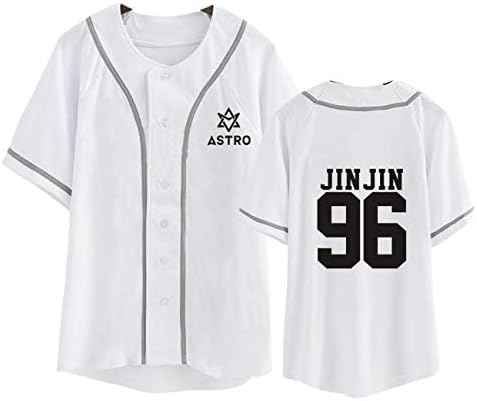 MainLead KPOP Astro Baseball Jersey Manga curta T-shirt Sanda Rocky Moonbin camisa