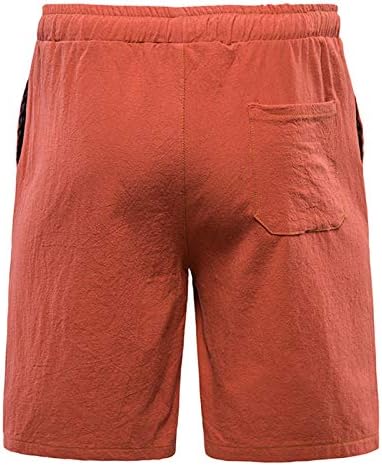 Ymosrh shorts masculinos de verão de algodão e shorts de praia de linho para shorts esportivos