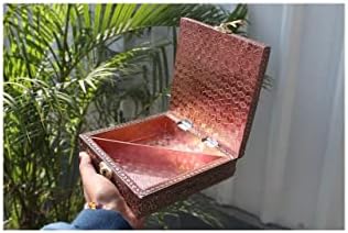 Design de elefante de madeira HiJet Caixa de jóias tradicional indiana Caixa de frutas secas, caixa de presente Diwali,