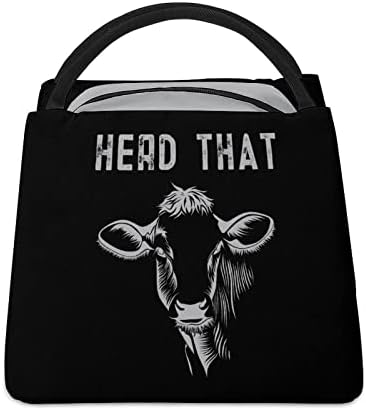 Rebanho que bolsa de lancheira isolada de vaca é uma bolsa personalizada impressa fofa