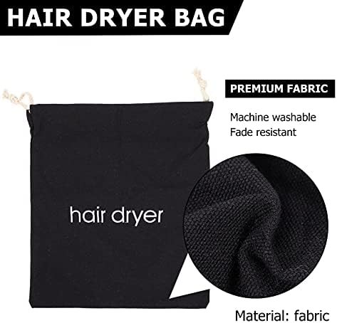 2PCs Sacos de secador de cabelo, recipiente de bolsa de cordão, bolsa de secador de cabelo de viagem, sacos de secador de cabelo para