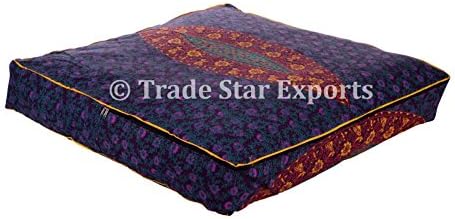 Campa de cama de estimação quadrada de exportações de estrelas comerciais, travesseiro indiano de mandala, capas de cama de
