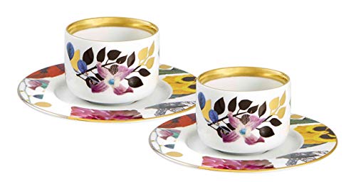 Vista Alegrent - Pimavera / Spring por Christian Lacroix Porcelain Conjunto de 2 xícaras de café e pires de café expresso