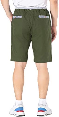 Shorts casuais shorts de ltifone clássico de algodão de algodão de algodão shorts de praia de algodão, 9 com cintura elástica e bolsos