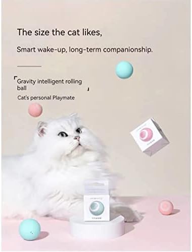 Inteligente interativo de gato brinquedo de brinquedos de brinquedo para gatos internos com 2 modos, função de evitação de obstáculos