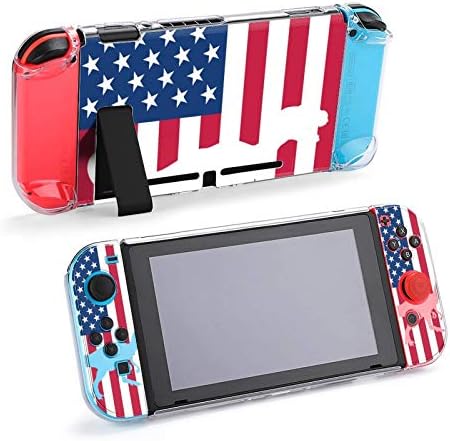 Caso para Nintendo Switch, American Flag and Dinosaur Five Pieces Definir acessórios de console de casos de capa protetores para o Switch