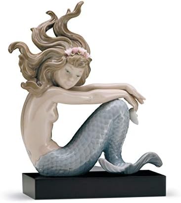 Lladró Ilusão sereia estatueta. Figura de sereia de porcelana.