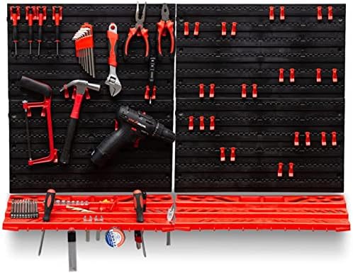 Organizadores de ferramentas de Miami Multifuncional Montada na parede, Pegboard de ferramentas de garagem com 54 gancho e 2